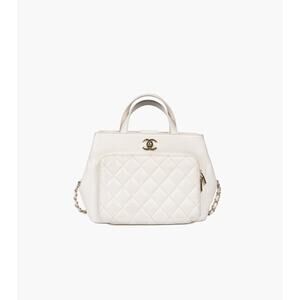 CHANEL White Business Affinity Tote Bag A-A33513